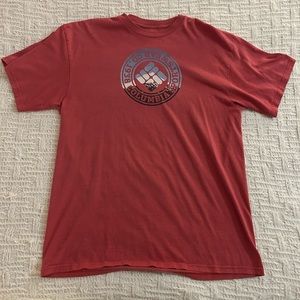 Red Columbia t shirt